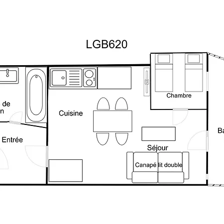 Lejlighed 2 Pieces Confortables, Skis Aux Pieds, 4 Personnes - Fr-1-182a-12 Courchevel