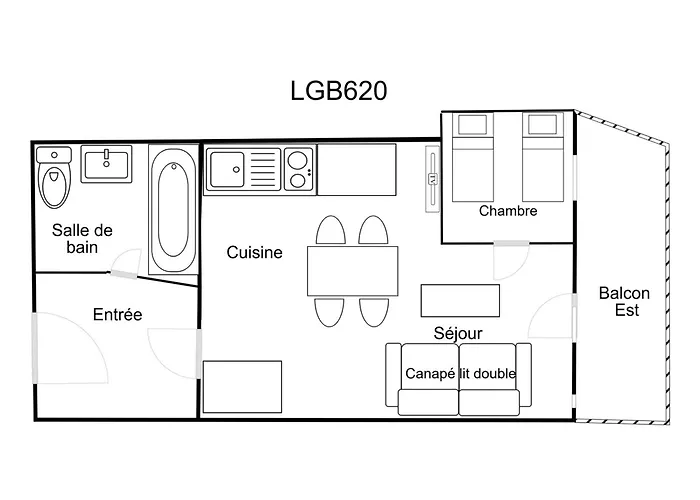 Lejlighed 2 Pieces Confortables, Skis Aux Pieds, 4 Personnes - Fr-1-182a-12 Courchevel